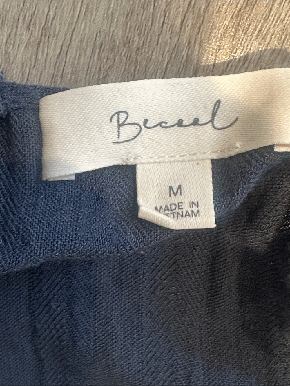 B Cool Tank Top Medium Navy Button Front Strappy Cami - Picture 4 of 5